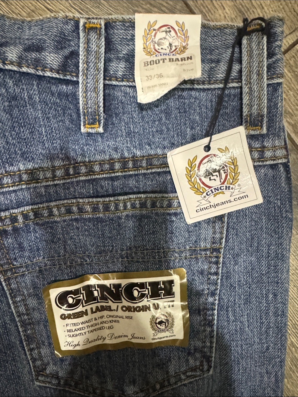 Cinch Blue Denim Jeans NWT Green Label